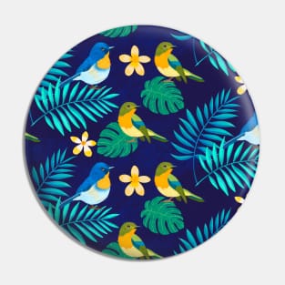 Tropical pattern with birds Pin