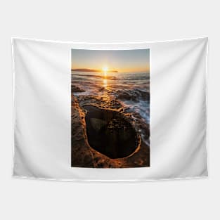 Sunrise over the rockpool Tapestry