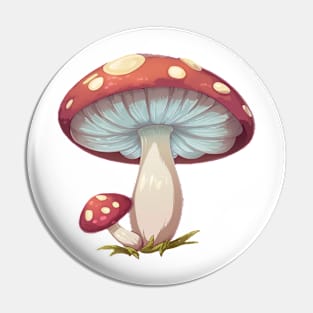 Cute Classic Red and White Mushroom Pin