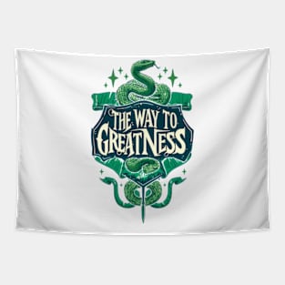 The Way to Greatness - Serpent - Shield - Fantasy Tapestry