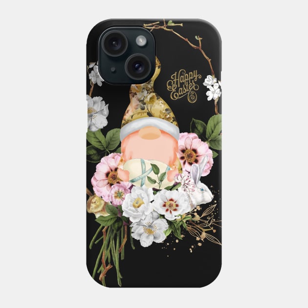 Easter time, cute gnome with eggs and flowers Phone Case by Nicky2342