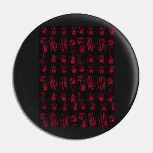 Zombie Hand Print Pin