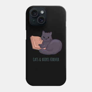 Easily Distracted by Cats and Books Phone Case