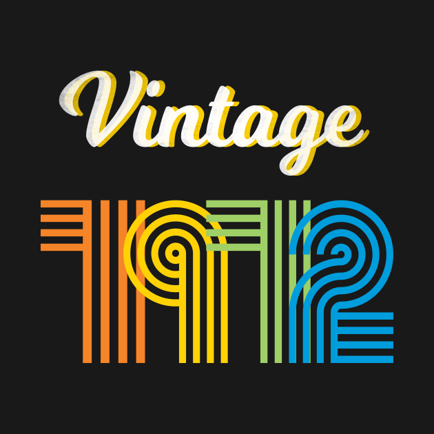 Vintage 1972 - 1972 Birthday - T-Shirt | TeePublic