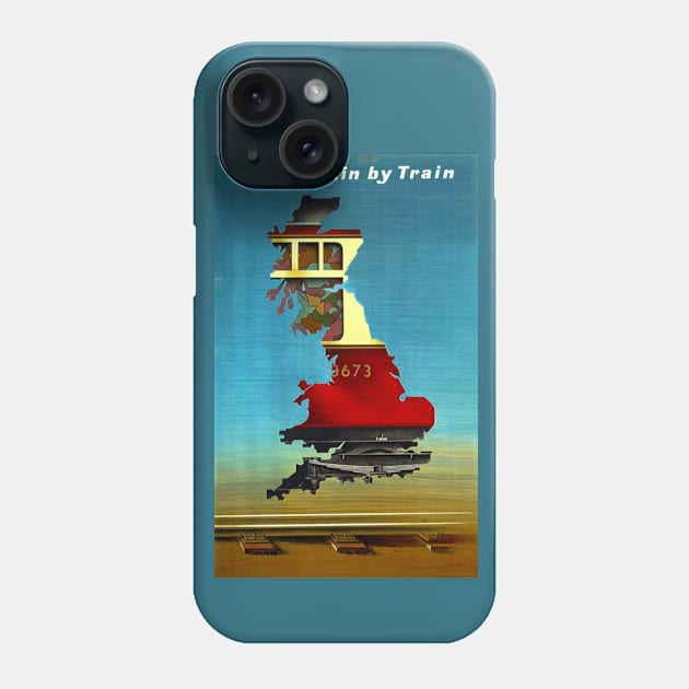 Vintage Travel Poster - See Britain by Rail Phone Case by Starbase79