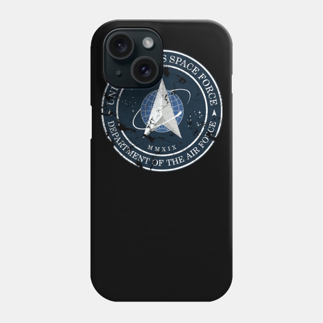 space force vintage distressed logo Phone Case by Yaman