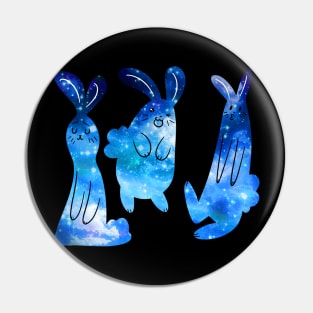 Night Sky Bunnies Pin