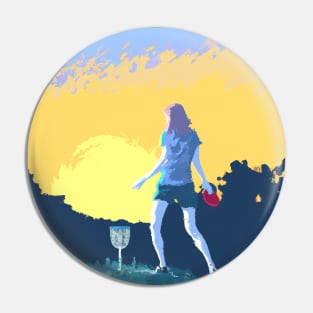 Woman Making Par in Disc Golf Pin