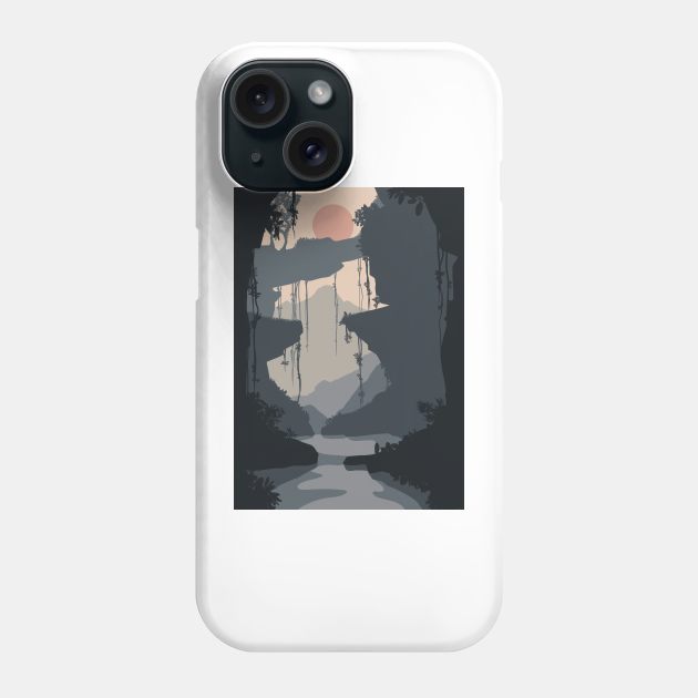 cave illustration Phone Case by Mousely 