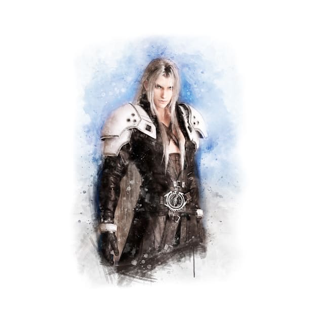 Sephiroth watercolor by PetsArt