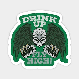 Drink Up Fly High for Philadelphia Football Magnet