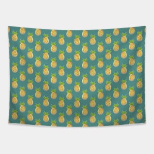 Pastel Pineapple Green Pattern Tapestry