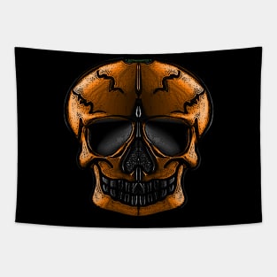 Halloween Scary Evil Pumpkin Funny Skull Head Tapestry