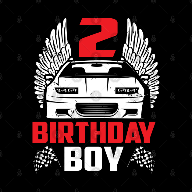 Birthday Boy 2 Two Race Car 2nd Birthday Racing Car Driver by ruffianlouse