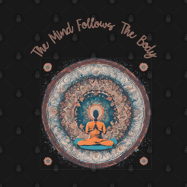 The Mind Follows The Body, Meditation, Self Care by Peacock-Design