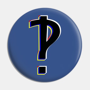 Neon Interrobang Pin