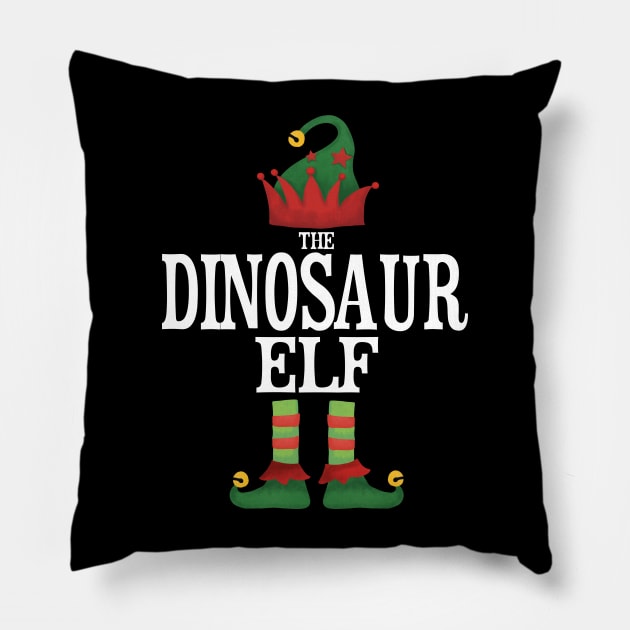 Dinosaur Elf Matching Family Group Christmas Party Pajamas Pillow by uglygiftideas