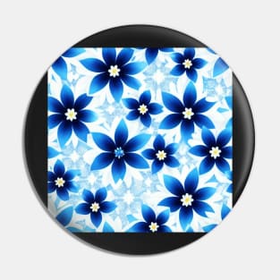 Just a Blue Flower Pattern 5 - Elegant and Sophisticated Design for Home Decor Pin