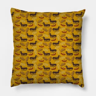 Pattern Dog (Sausage) Hot Dog by Tobe Fonseca Pillow