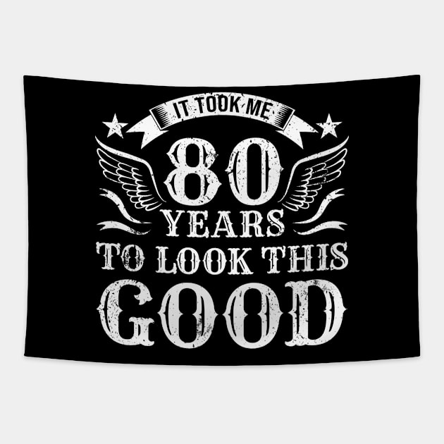 80 Years Old 80th Birthday Tapestry by TheBestHumorApparel