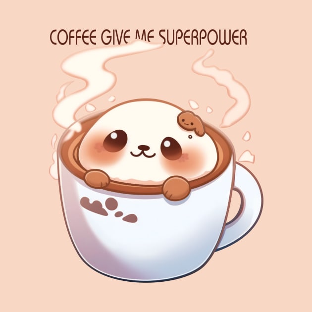 Cute Coffee give me superpower for dog lovers by Polyshirt