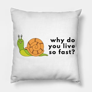 Cute Cartoon Happy Snail lake forest animal Pillow