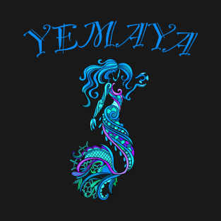 Cute Mermaid Girl Yemaya Orisha Religion Yoruba T-Shirt