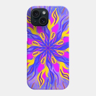 Purple hippie flower Phone Case