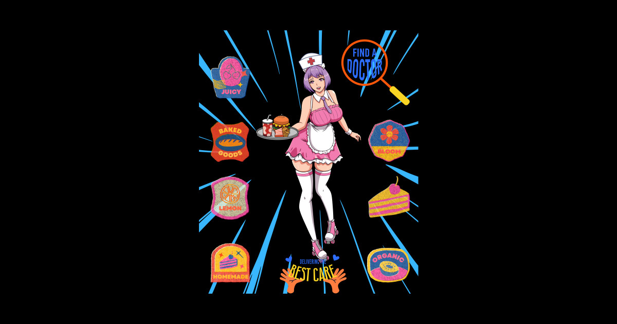 Cute anime nurse Anime Girls Sticker TeePublic