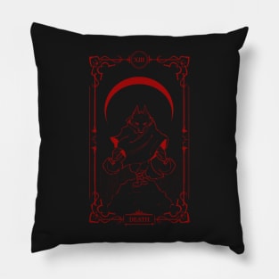 puss in boots tarot death red Pillow