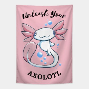 Unleash Your Axolotl! -Cute Axolotl Design Tapestry