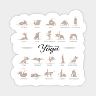 Little mice doing yoga poses Magnet