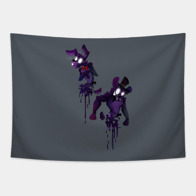 FOLLOW ME FnaF Shadow Animatronics Shirt Design Tapestry by DragonDesigner