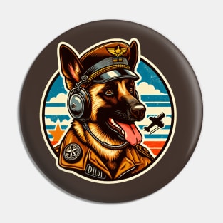 Belgian Malinois Pilot Pin