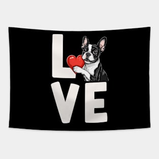 Boston Terrier Love Tapestry