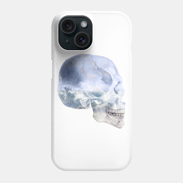 Head/Skull In The Clouds Phone Case by SunDaze