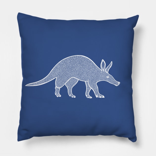 Aardvark - African animal design Pillow by Green Paladin