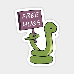 Snake Offers Free Hugs Magnet