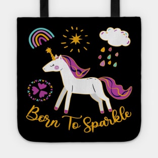 Cute Unicorn Design - Born To Sparkle Tote