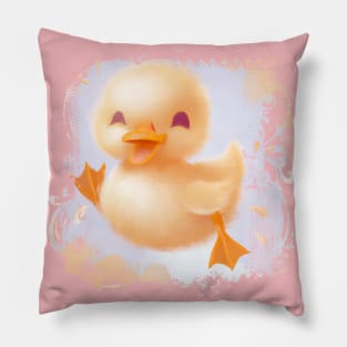 Easter Ducky Watercolor Joy Pillow