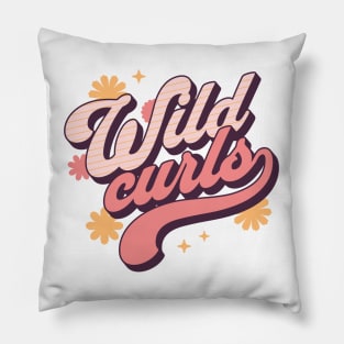 Wild Like My Curls Toddler Cute Retro Curly Haired Pillow