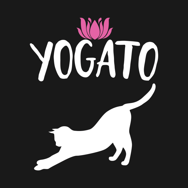 Yogato Cat Pose Funny Yoga by Eugenex