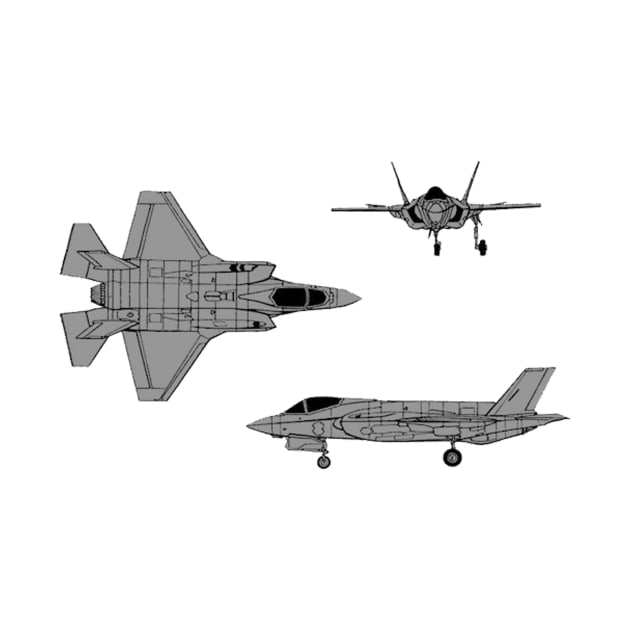 F-35 Lightning JSF Tri-View by Sneek661