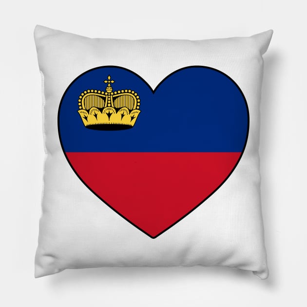 Heart - Liechtenstein Pillow by Tridaak