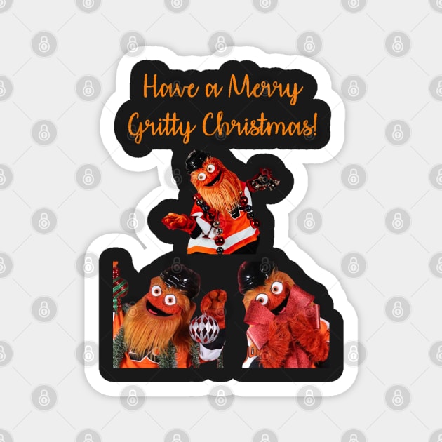 have a merry gritty christmas Magnet by cartershart