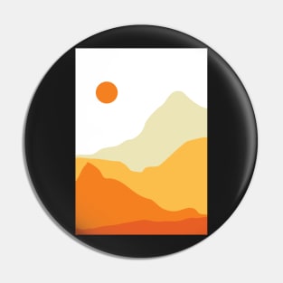 Minimalist Modern Mountainous Landscape Graphic Design Pin