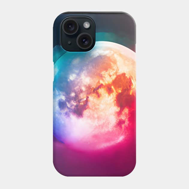 colorful moon Phone Case by mdr design