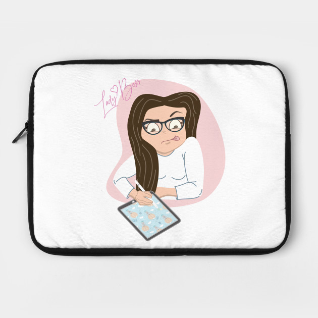 Lady Boss Vector Character Illustration Lady Boss Laptop Case Teepublic