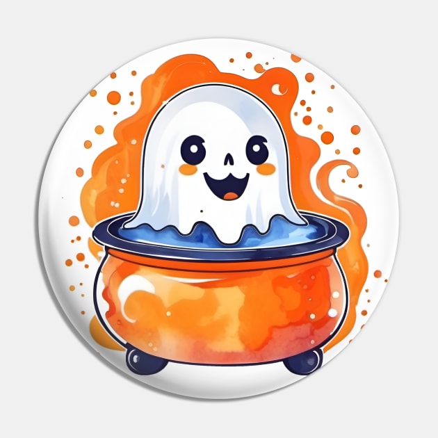 A ghost in a pot with a spooky face Pin by CreativeXpro