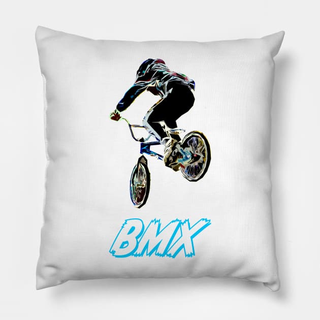 bmx Pillow by rickylabellevie